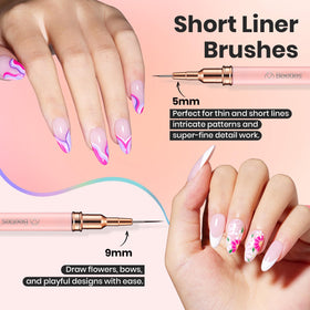 Beetles Gel Polish close-up of tapered bristles showing fine-point control and smooth strokes