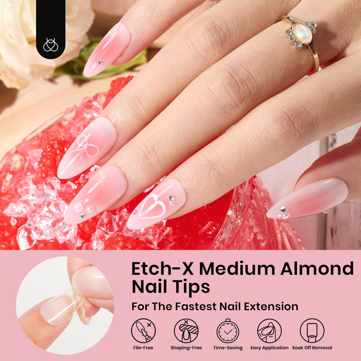 Beetles Gel Polish close-up of inner half-matte texture, improved adhesion benefit
