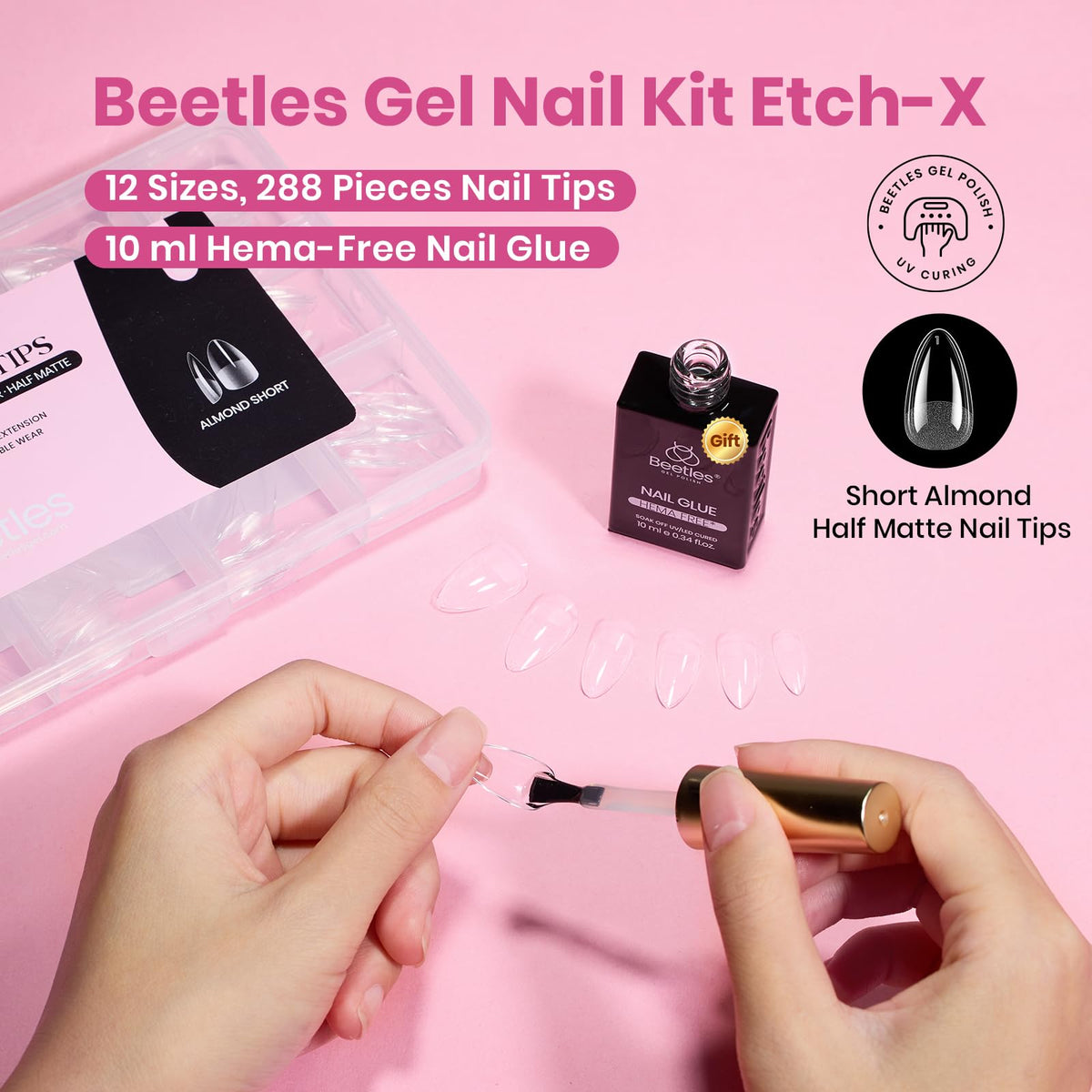 Beetles Gel Polish close-up of pre-etched inner texture for stronger grip