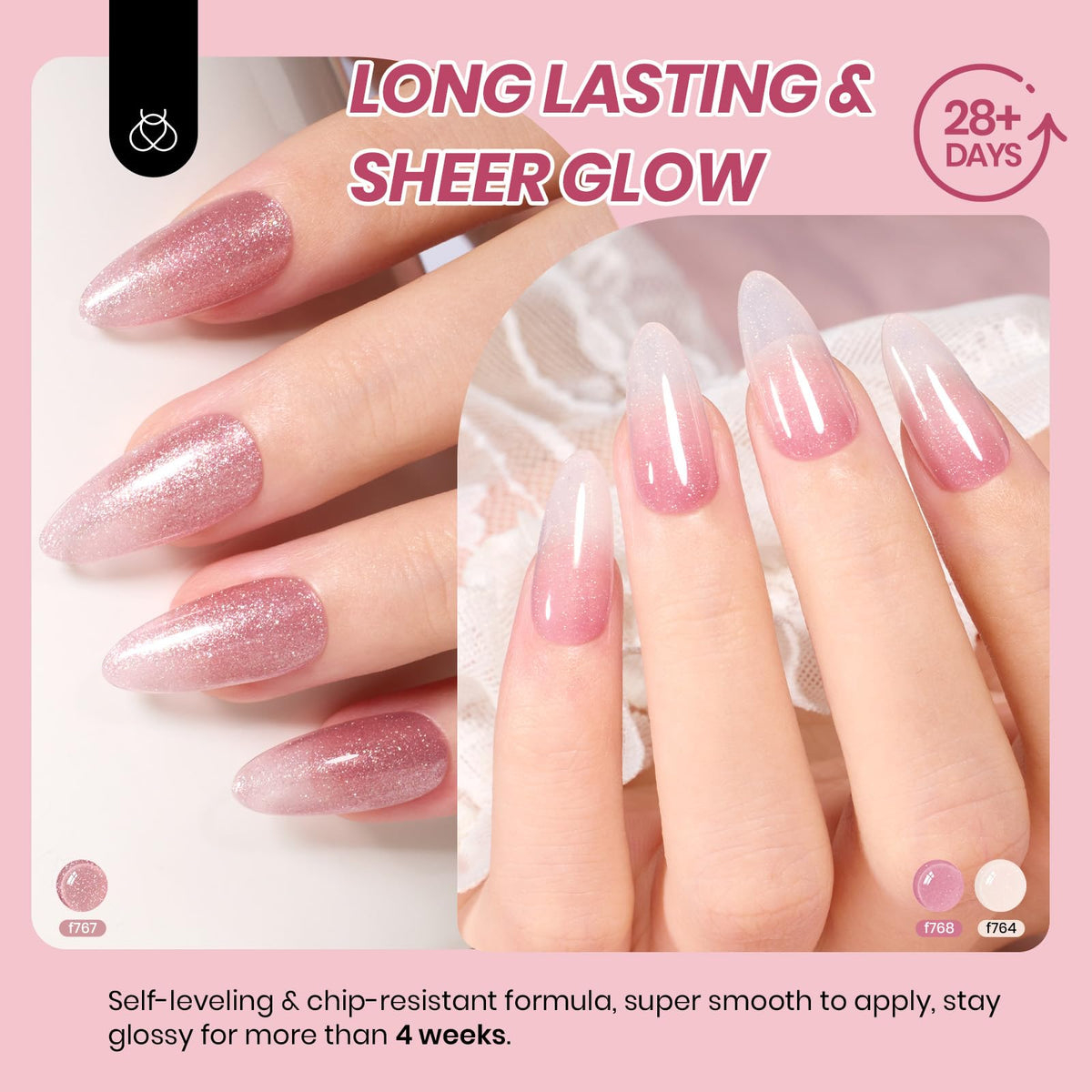 Beetles close-up shimmer texture highlighting glossy jelly finish and fine glitter