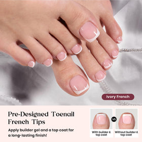 Beetles Gel Polish close-up of ivory French tip detail highlighting natural look