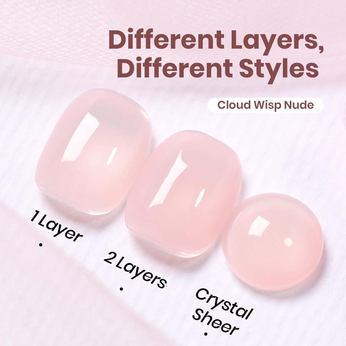 Beetles painted nails on hand with Cloud Wisp showing natural flattering finish