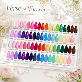 beetles Gel Polish color array flat lay highlighting 36 seasonal shades