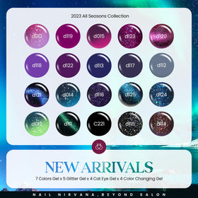 beetles top view of all 20 color-changing gels benefit: easy shade selection