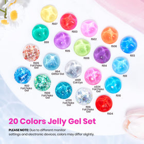 beetles color swatches arranged to show neon jelly and glitter contrast for layering ideas