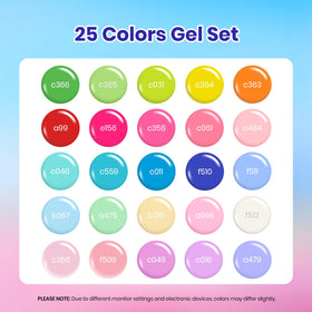 Beetles colorful swatch array of all 25 shades for quick color choice and inspiration