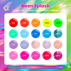 Beetles color swatch fan of 20 shades demonstrating range and mixing possibilities