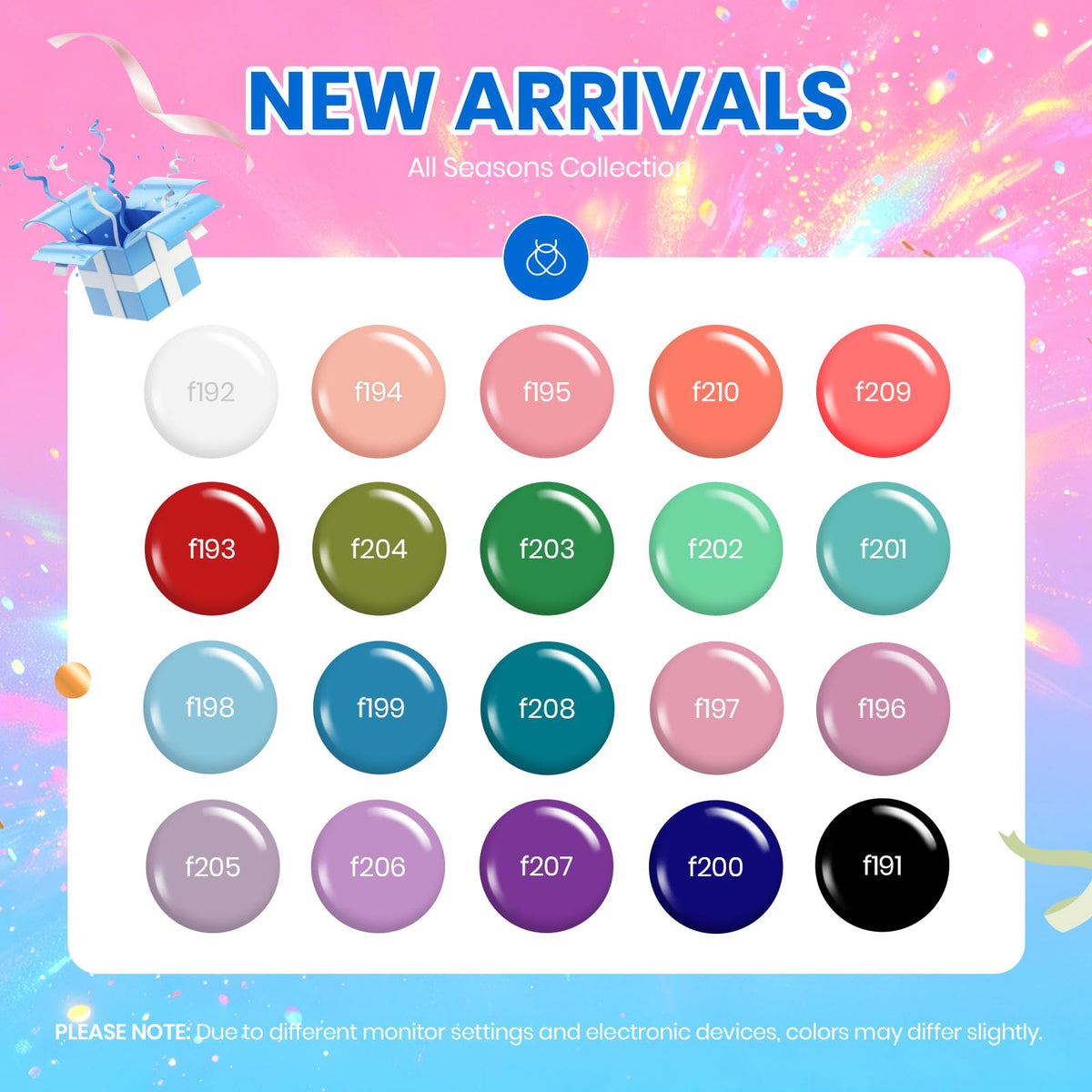 beetles color swatch fan displaying twenty shades and easy color selection