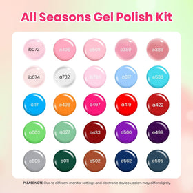beetles color swatch fan displaying 25 shades to match outfits and seasons