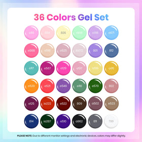 beetles color swatch spread displaying 36 shades for seasonal variety benefit choice