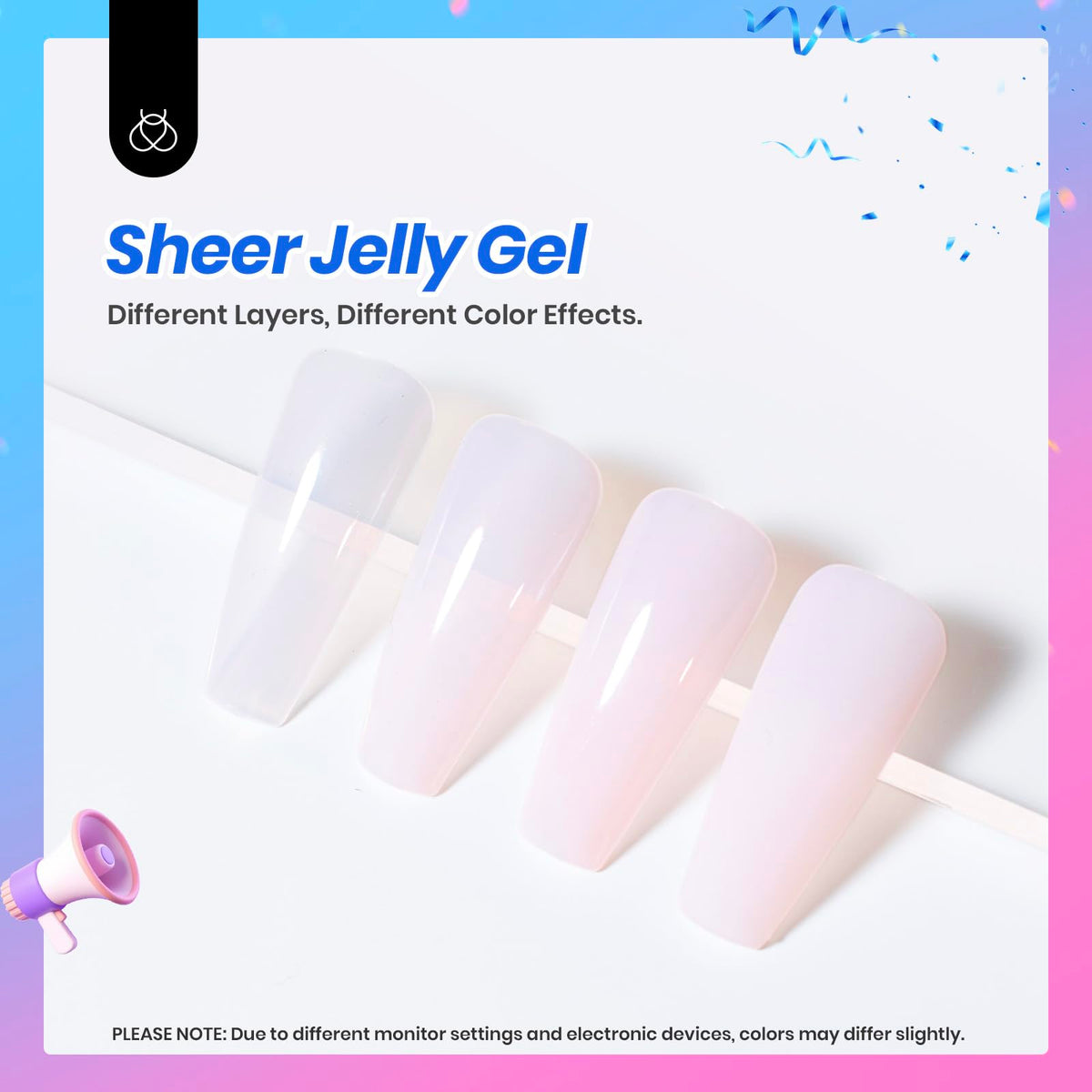 beetles cured nails with soft French art showing sheer milky pink polish finish