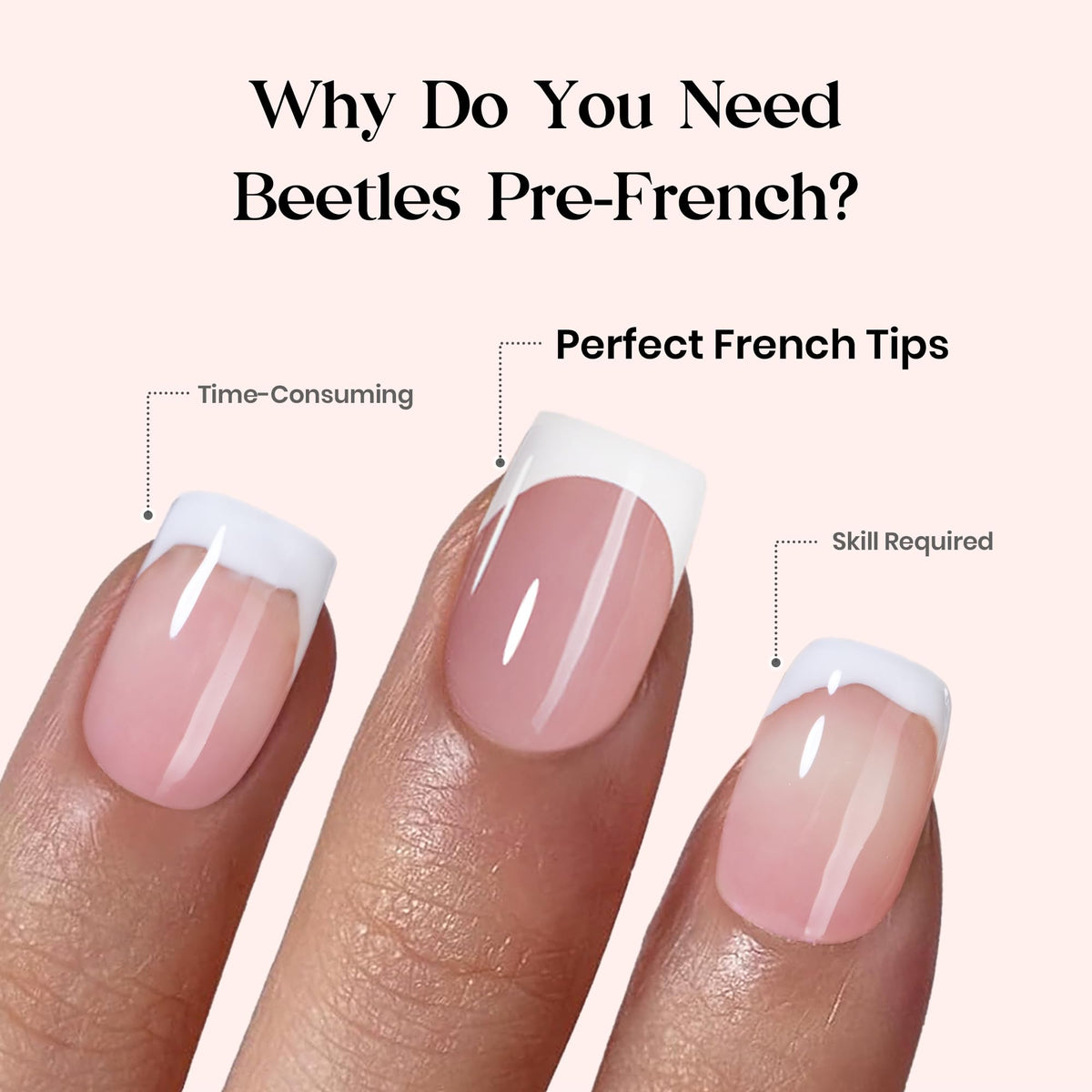 beetles decorated press-on nails in lifestyle scene showcasing DIY creativity