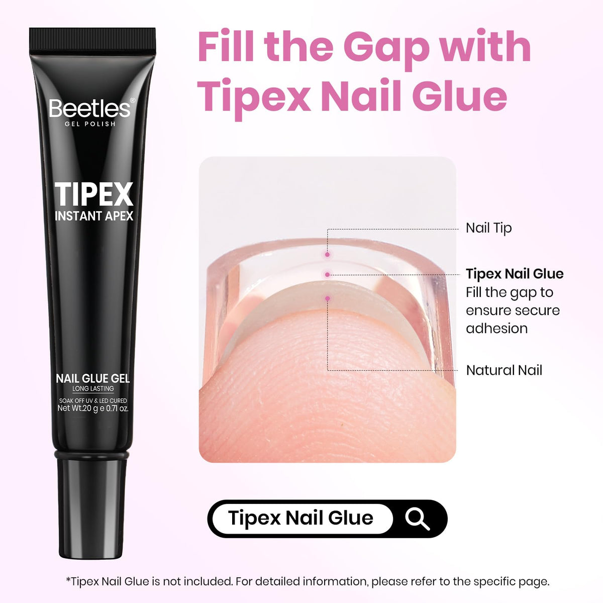 Beetles Gel Polish filed almond tips after shaping to a glossy finish