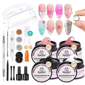 beetles Gel Polish finished 3D nails worn in a lifestyle setting for inspiration