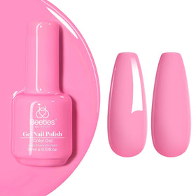Beetles Flamingo Feather front bottle showing label and 15ml capacity for consistent color