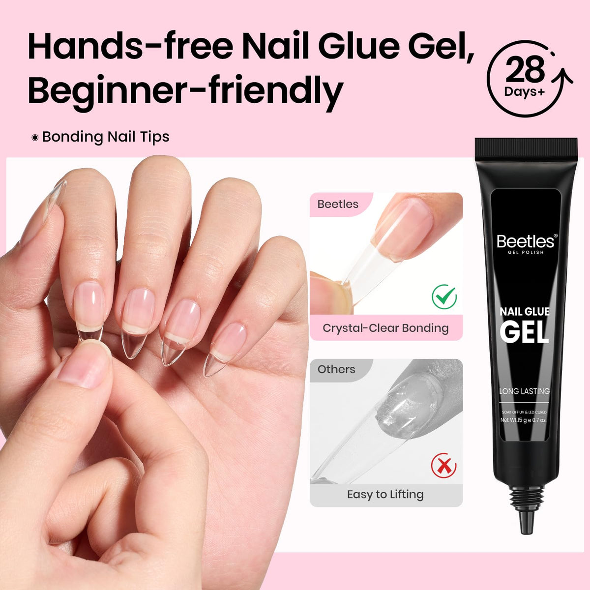 Beetles Gel Polish base and top gel with clipper file and cuticle pusher kit
