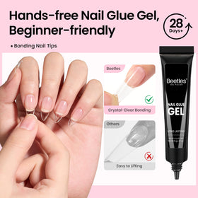 Beetles Gel Polish base and top gel with clipper file and cuticle pusher kit