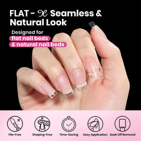 Beetles detail of almond‑square tip shape offering natural look and comfort