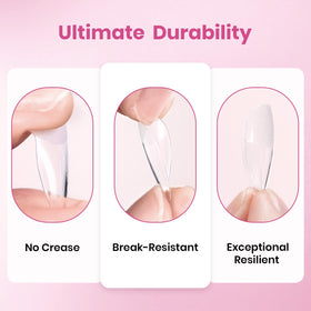 Beetles lifestyle image of short almond nails illustrating wearable salon finish
