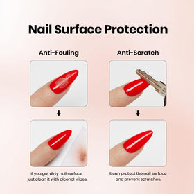 beetles Gel Polish on nails showing crisp French manicure and professional-looking results