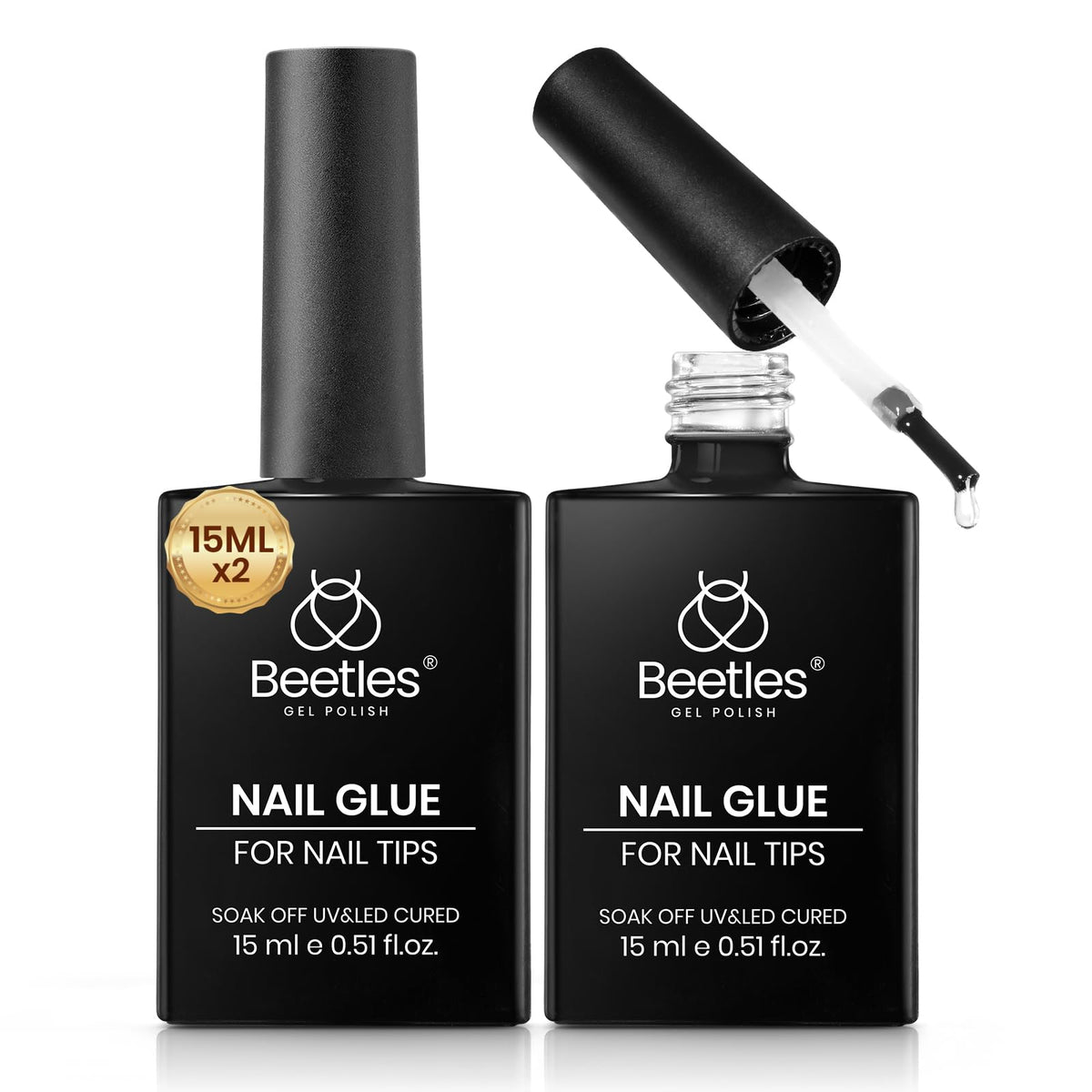 Beetles front packaging showing 2-pack and clear gel benefit