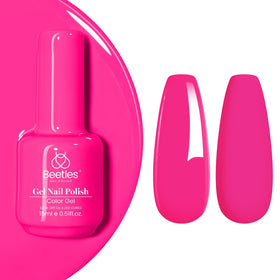 beetles front packaging 15ml showing bottle and hot pink color benefit vibrant shade