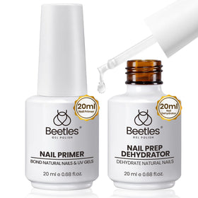 Beetles front packaging of 20ml dehydrator and primer set showing professional finish