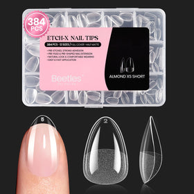 Beetles front packaging showing almond extra short set and quantity benefit