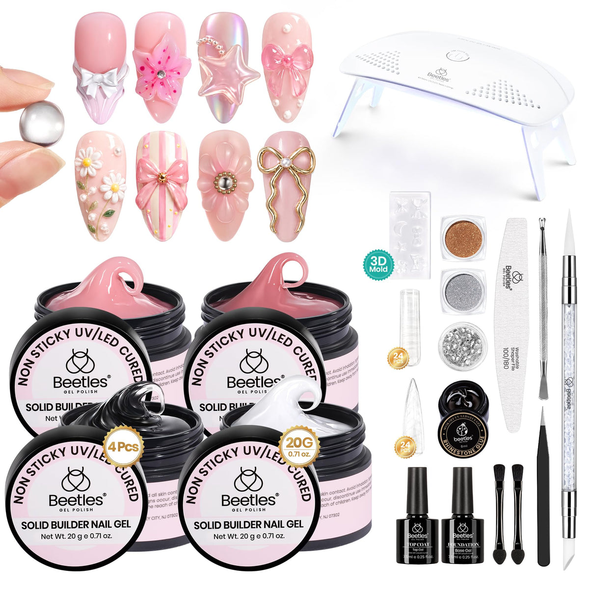 beetles Gel Polish front packaging showing full kit and tools for easy setup