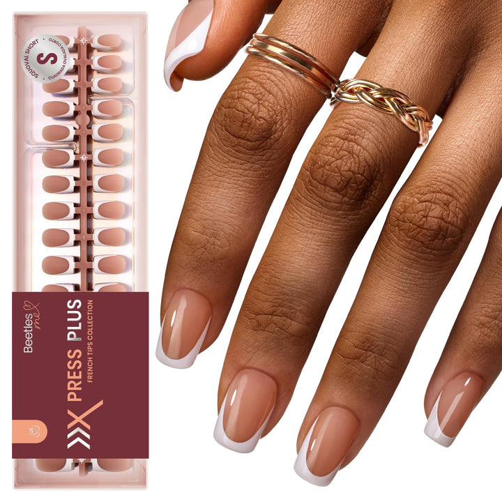Beetles front packaging showing brown French tips and kit quantity benefit