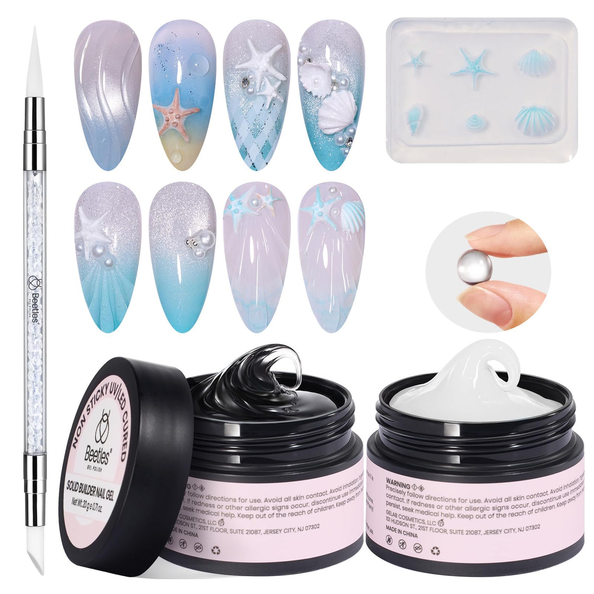 Beetles front packaging showing clear and white jars and kit contents for easy selection
