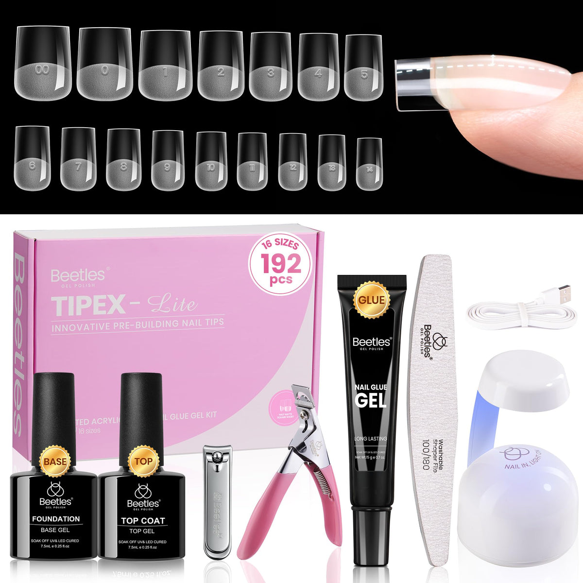 beetles gel polish front packaging showing full kit for easy setup