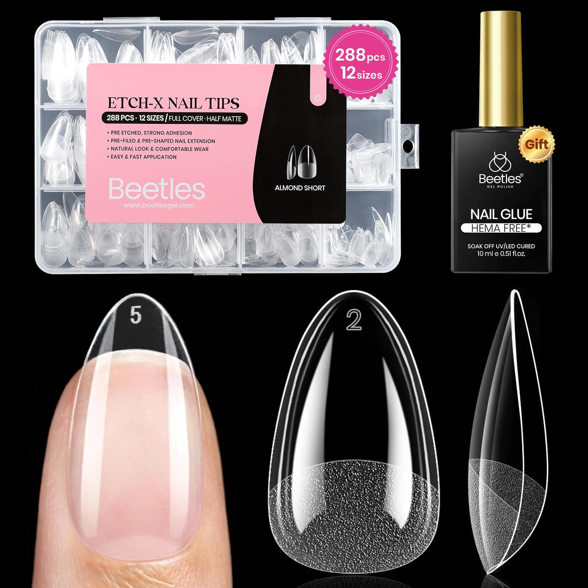 Beetles Gel Polish front packaging showing full Etch-X kit and benefits