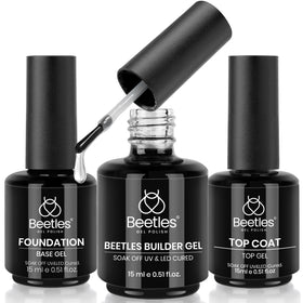 Beetles front packaging showing complete builder gel kit for at-home strength