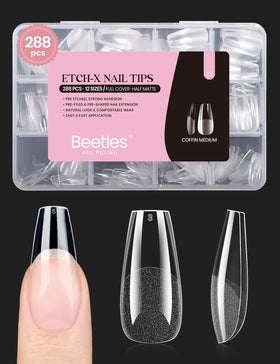 Beetles Gel Polish front packaging showing 288-piece coffin set for quick application