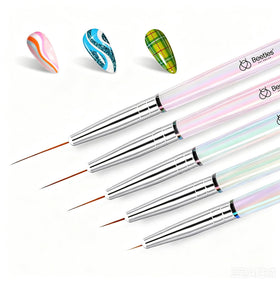 beetles front packaging showing the five brushes and benefits