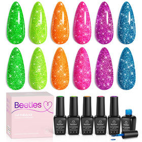 beetles front packaging showing six neon carnival bottles and colorful display benefit bright variety