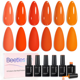 beetles Gel Polish front packaging showing Scarlet Sunset collection and vibrant colors