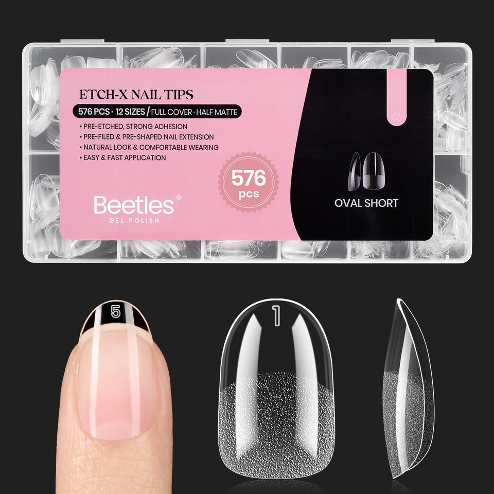 Beetles front packaging showing 576-piece kit and short oval benefit