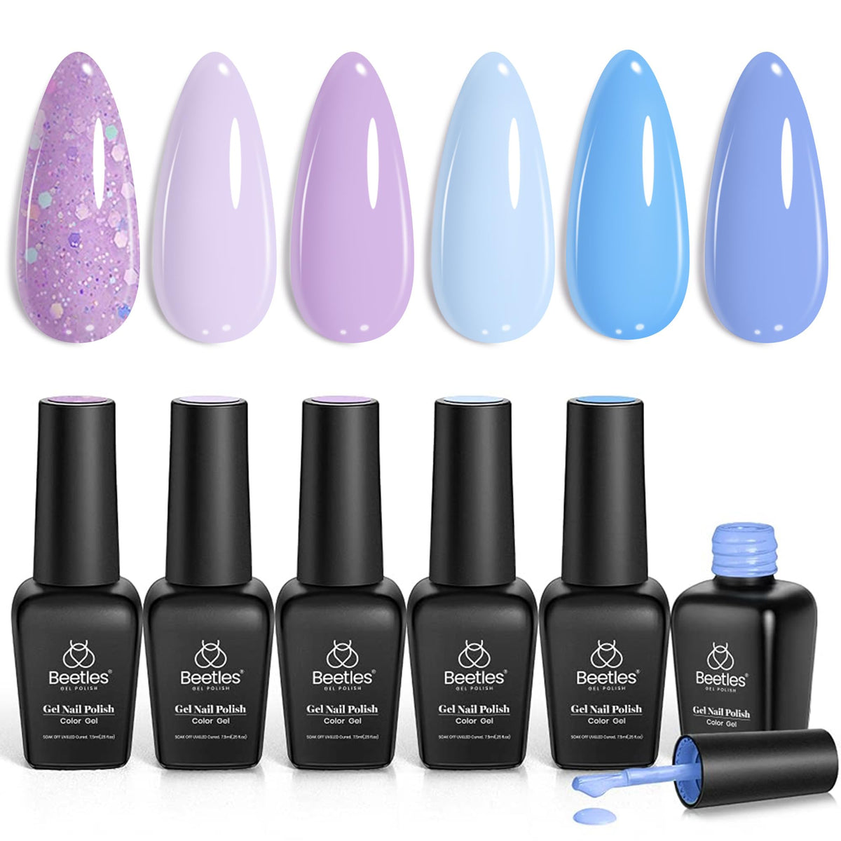 beetles front packaging showing six bottles for on-trend pastel manicure