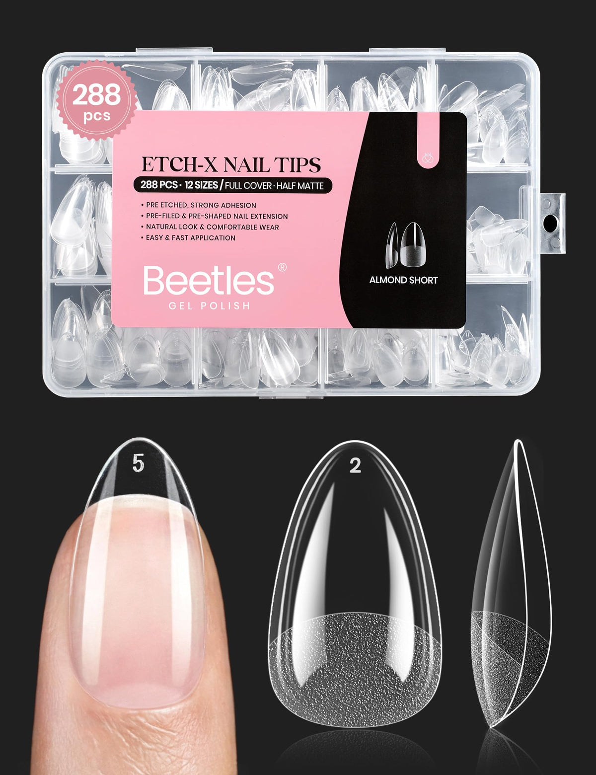 beetles front packaging showing 288pcs kit and easy storage benefit