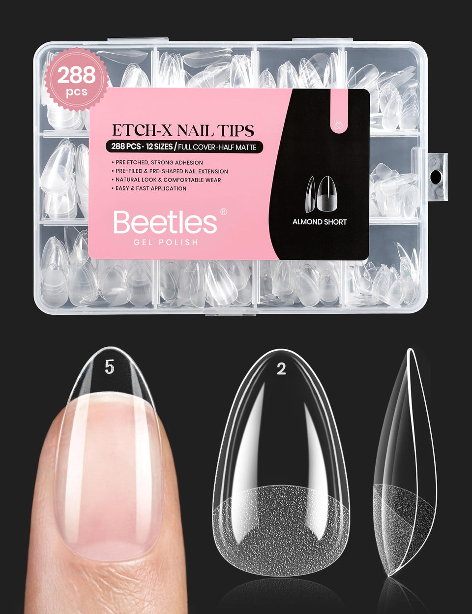 beetles front packaging showing 288pcs kit and easy storage benefit