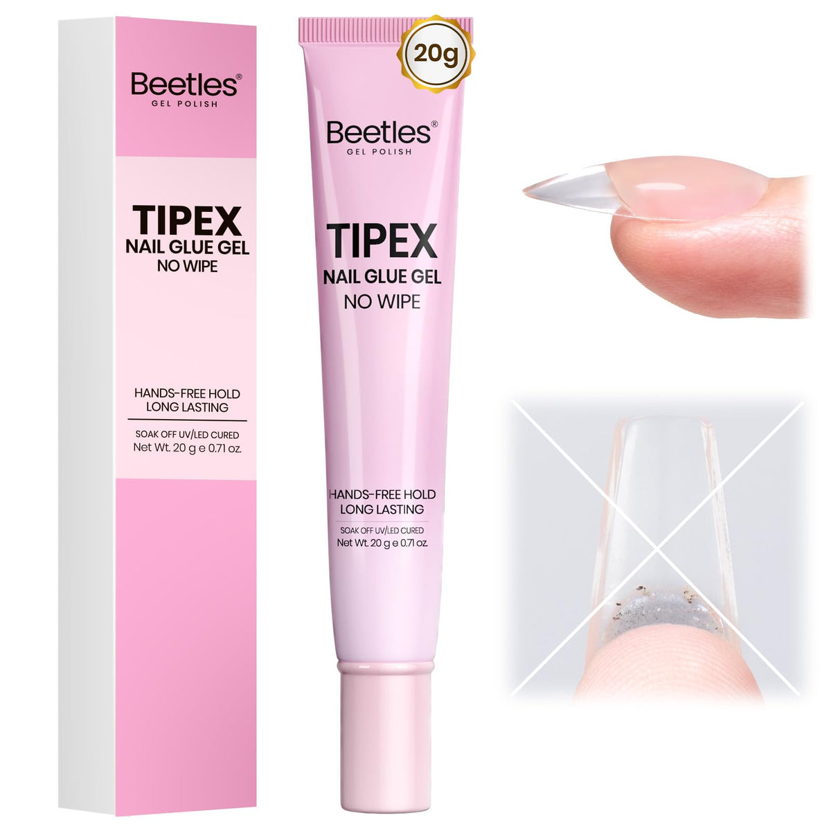 beetles front packaging showing 20g solid gel and quick application benefit