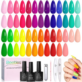 beetles front packaging showing full 25-color neon set and included coats