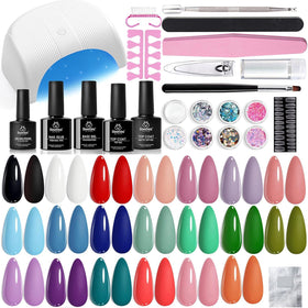 beetles front packaging showing full 34-piece kit and colorful bottles, convenient complete set