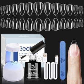beetles front packaging showing complete gel nail kit and components for easy setup