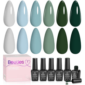 Beetles front packaging showing six bottles and color names for easy selection
