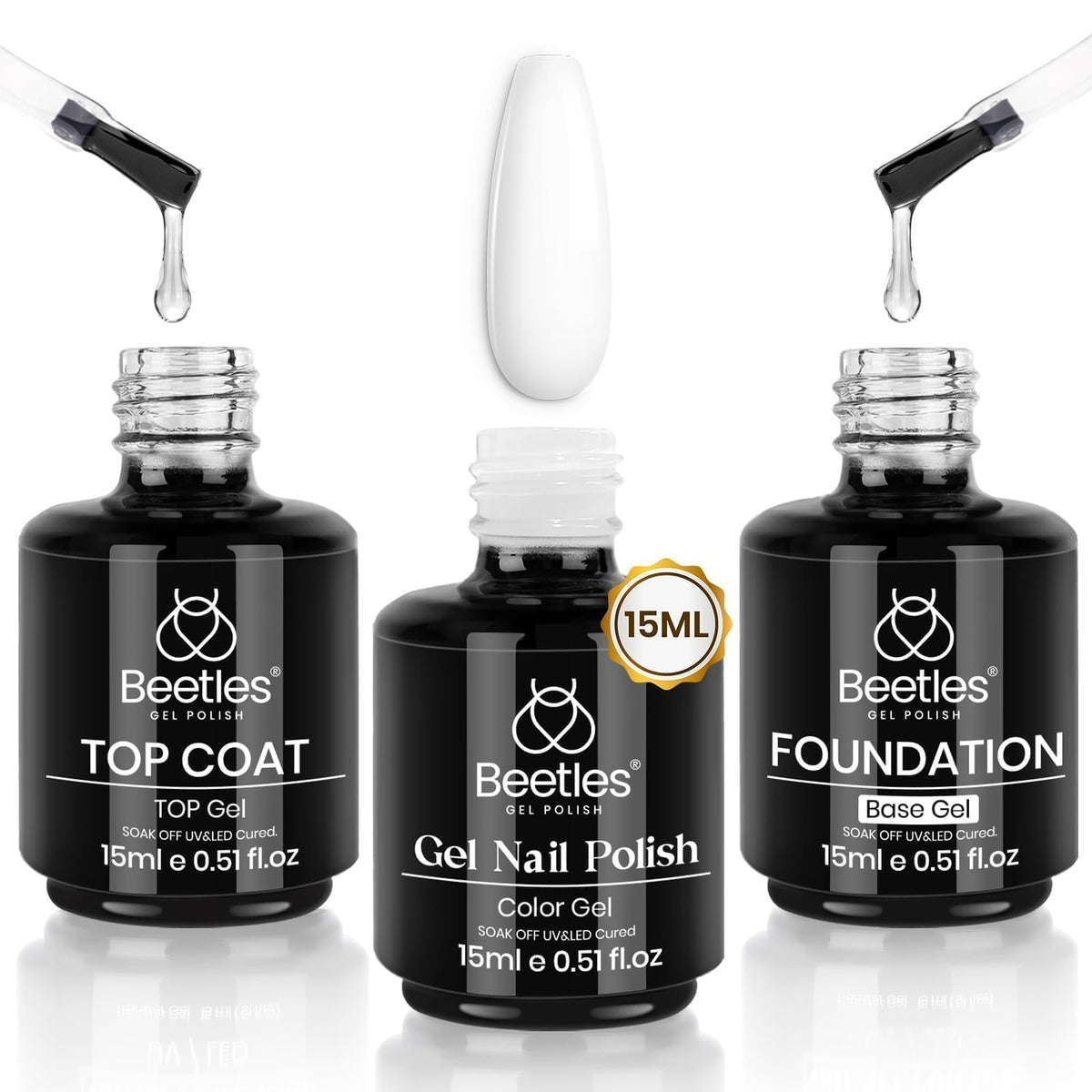 beetles Gel Polish front packaging showing set components and clear labeling benefit quick identification