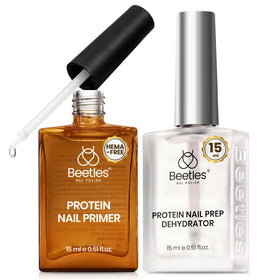 Beetles front packaging showing both 15ml dehydrator and primer bottles for clear identification and durability benefit