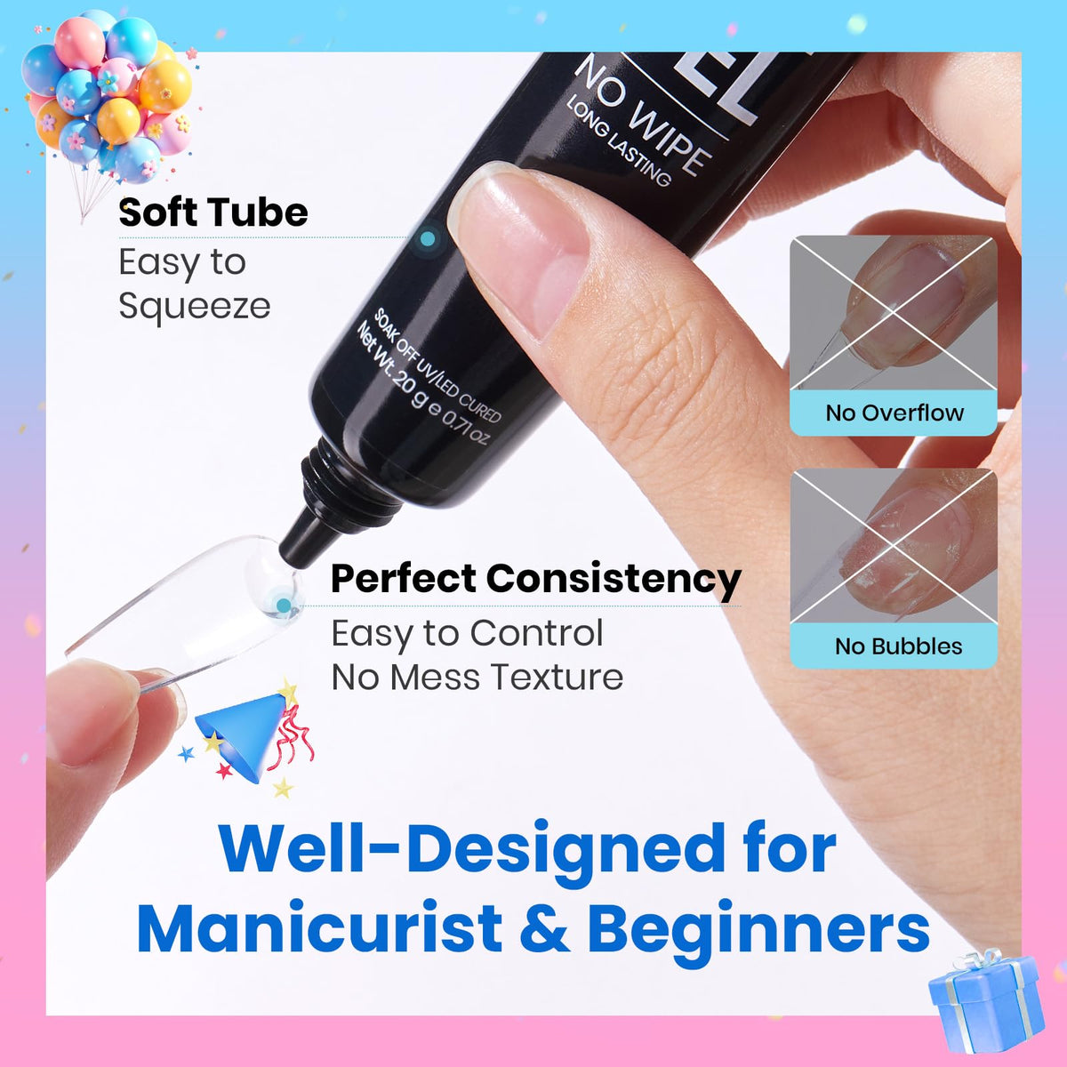 beetles gap filling before and after image showing seamless tip-to-nail transition benefit